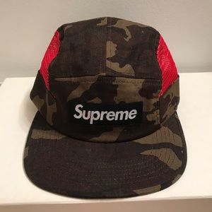 SUPREME box logo camo hat